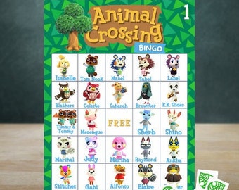 Animal Crossing Party Bingo