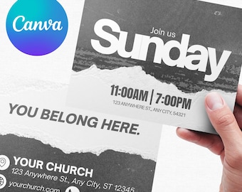 Church Invite Card, Church Flyer