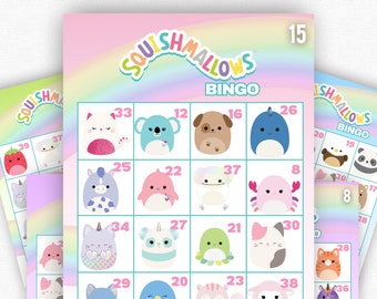 Squishmallow Bingo, Squishmallow-fest, Squishmallow-födelsedag
