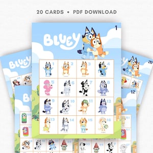 Bluey Bingo, 20 Sheet bingo
