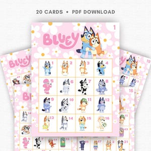 Bluey Bingo, 20 Sheet bingo