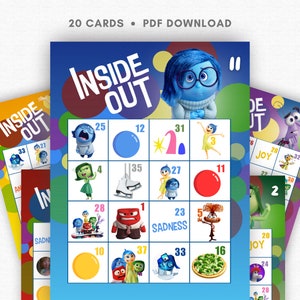 Gioco di società Inside Out Bingo, 20 carte