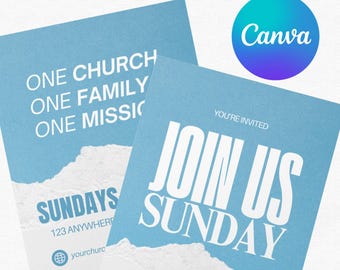 Church Invite Card, Church Flyer