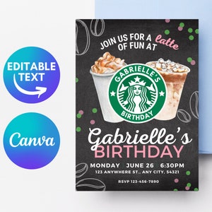 Coffee Invitation, Starbs Invitation