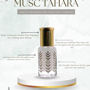Al Tahara Musk from the Emirates, pure white musk oil, high quality thick perfume oil