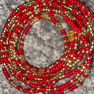 Baya africain bine bine sénégalais perle de taille Chaîne de ventre perle suivi perte de poids bijoux de taille Baya image 1