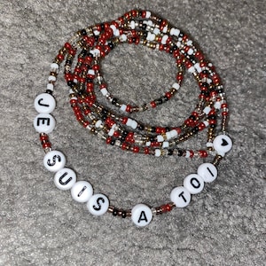Baya - belly chain - waist chain - weight loss monitoring beads - Baya personalized with a word or first name