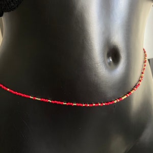 Baya africain bine bine sénégalais perle de taille Chaîne de ventre perle suivi perte de poids bijoux de taille Baya image 2