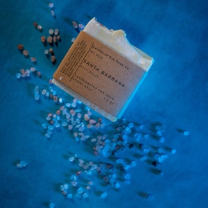 Santa Barbara- Ocean breeze- Salt soap- salt bar- Unisex- palm free soap, small batch, handmade, oat milk  bar, vegan, cruelty free