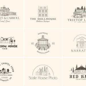 Custom Hand Drawn House Logo |Custom Logo Design | Cottage Logo | Farm Logo | House Logo | Photography Logo | New Small Business Logo |