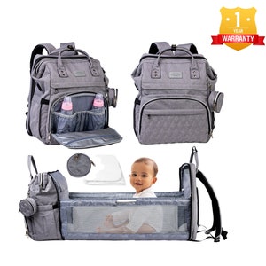 Diaper Bag Backpack Grey. Best Diaper Bag Backpack. Large Diaper Bag Backpack. Baby shower gift idea