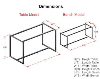 Metal Legs, Furniture Legs, Metal Bench Legs, Bench Frame, Console, Dining, Sideboard, Coffee, Desk Table Legs, DIY, Sleek Legs, Set Of 1