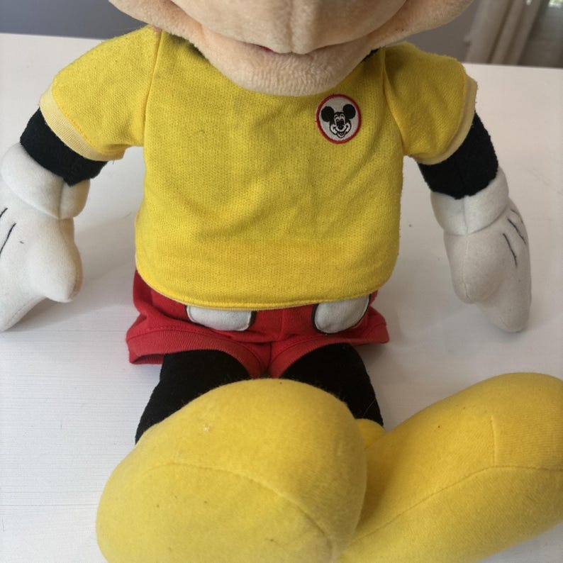 Talking Mickey Mouse Cassette Player Plush World Wonder DNW image 3