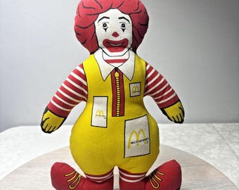 1978 Ronald Mcdonald Whistle Doll 21 Inches Tall IOB in Original