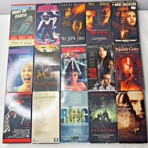 Vintage Horror Vhs Tape Lot The Haunting, Nightmare on Elm Street, The Ring