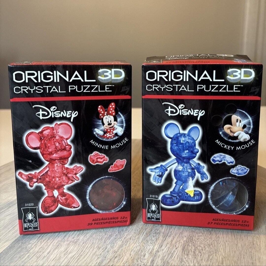 Disney Minnie/ Mickey Mouse Original 3D Crystal Puzzle Red Sealed - Etsy UK