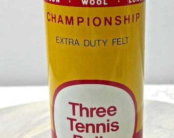 未使用、80年代頃、ビンテージ、テニスボール、ダンロップ、メイドジャパン、デ杯 オリジナル 1980 年代ペン ホワイト テニス ボール缶入り