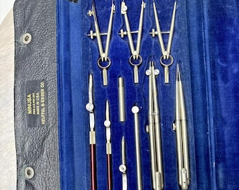 Keuffel & Esser Co. Vintage Drafting Tool Set in Original Case - Etsy