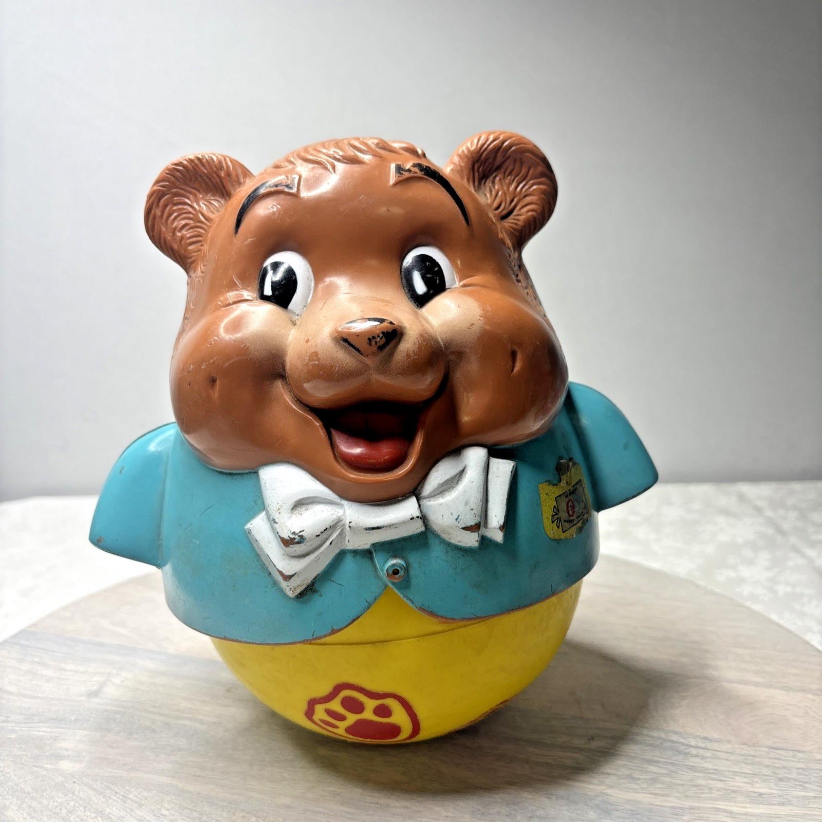 Vintage Roly Poly Bear Toy Fisher Price Playskool 1970s 1980s  display picture 1