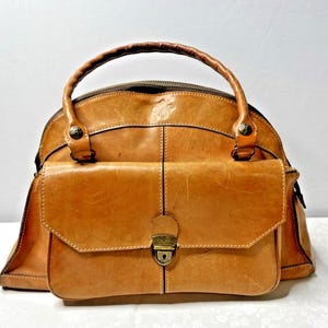 Patricia Nash Vintage Tan Italian Leather Tote