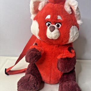 Disney Turning Red Panda Mei Lee Plush Backpack Adjustable Straps Pixar