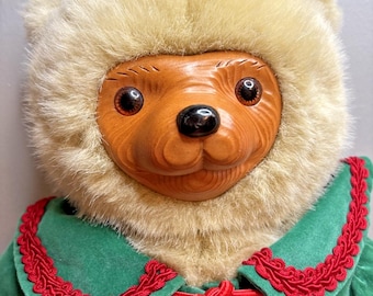 Vintage 80s Raikes Bears Benjamin Stuffed Plush Brown Bear in Blue