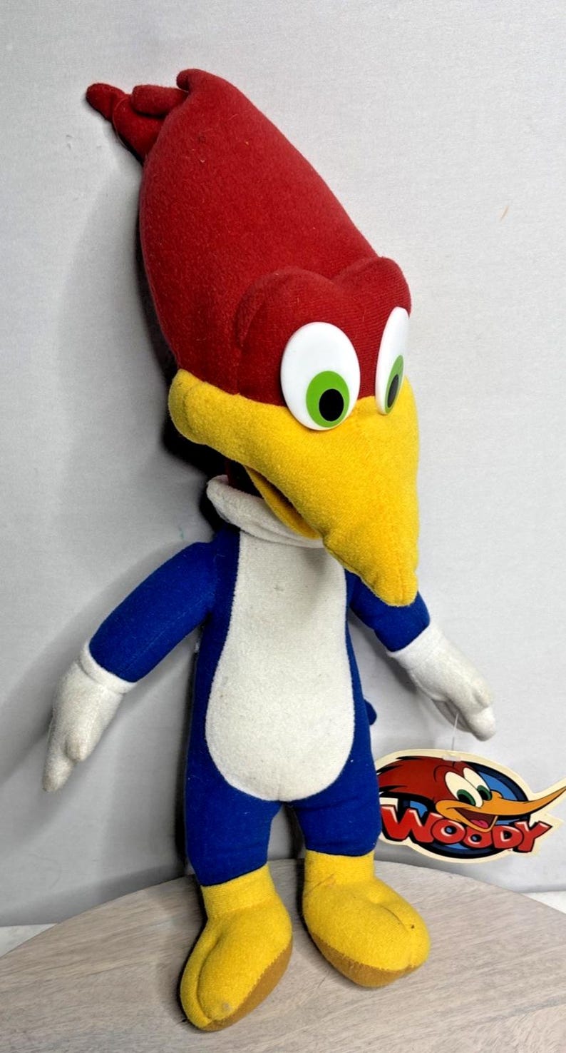 Peluche de pájaro carpintero Woody Kellytoy 2006, personaje de dibujos animados, animal de peluche imagen 1