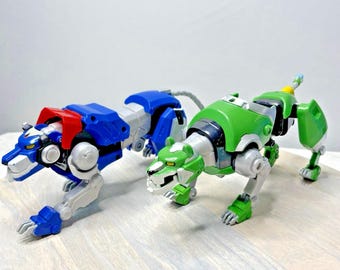 Lote 2 Playmates Voltron Legendary Defender Verde Azul