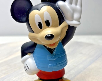 Disney Micky Maus Figur PVC Miniatur Spielzeug Winken Vintage Stil