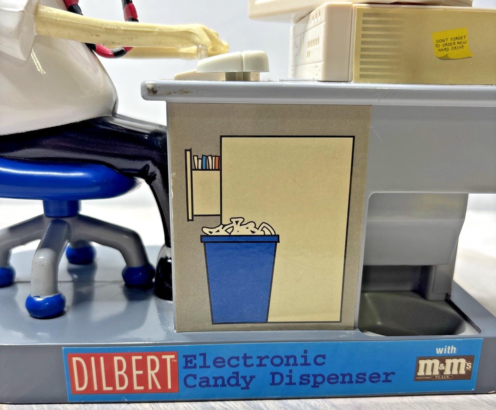 Vintage 1998 Dilbert Electronic Candy Dispenser, Retro Office Desk