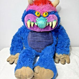 Vintage 1985 My Pet Monster Plush Amtoy 24in Big Original No Cuffs