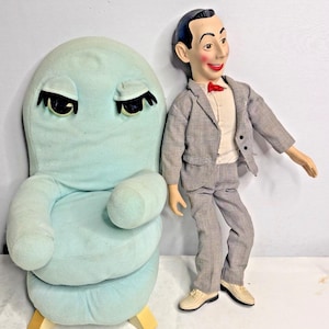 Pee-Wee Herman Pull-String Doll & Chairry Plush – Matchbox 1989 – DNW