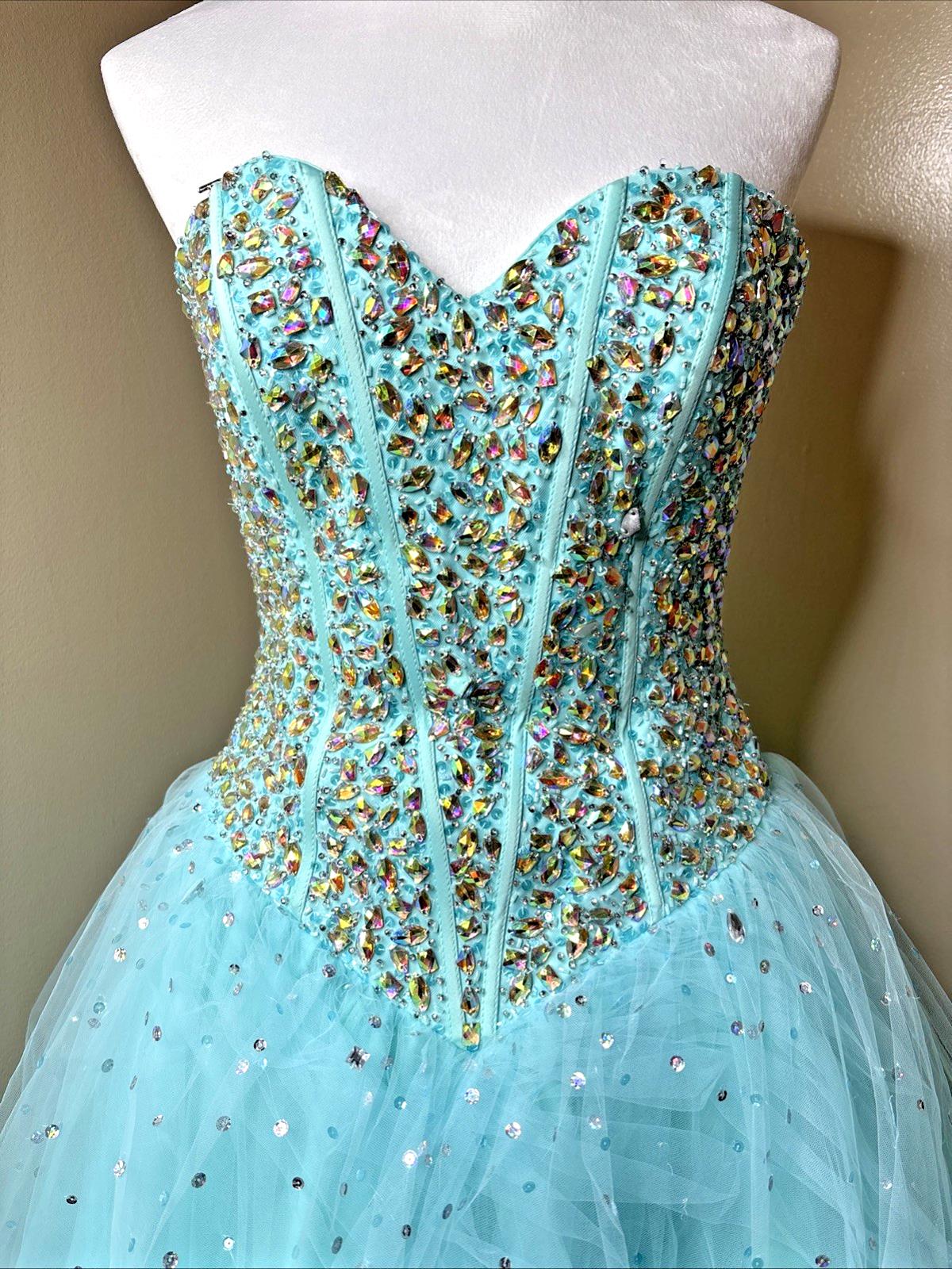 Aqua Corset Dress - Etsy