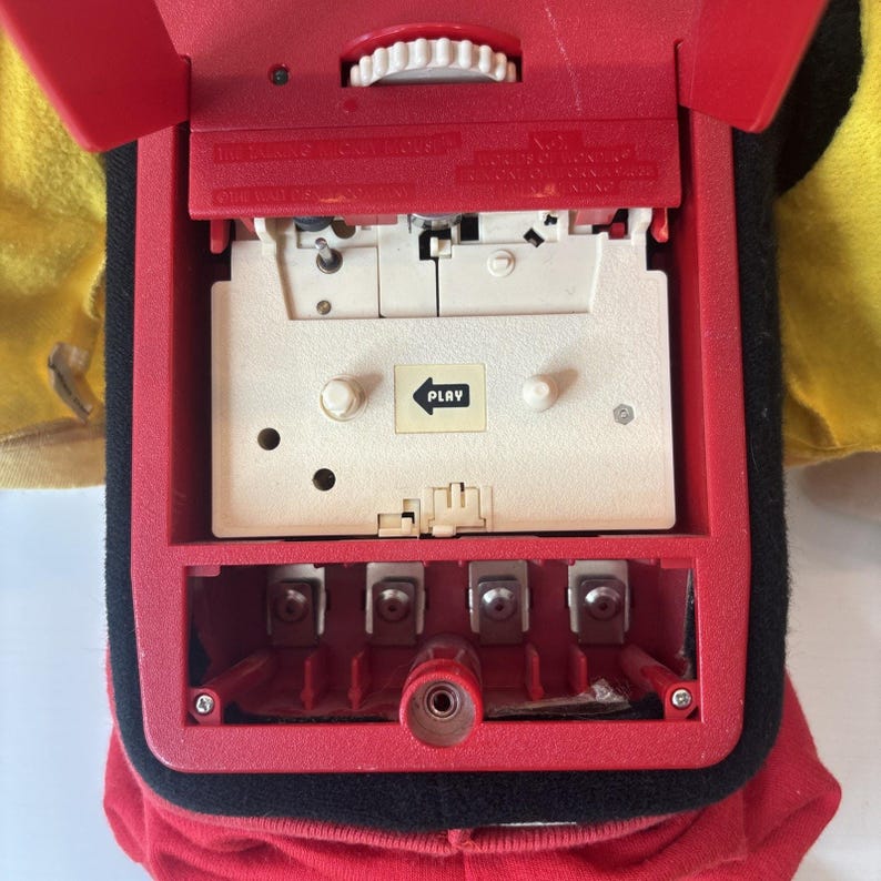 Talking Mickey Mouse Cassette Player Plush World Wonder DNW image 9