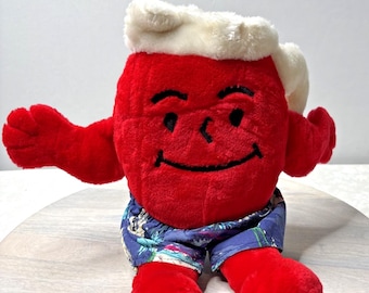 Kool-aid-man/pitcher Plush Stuffed Toy 17” Orange/red by Fiesta