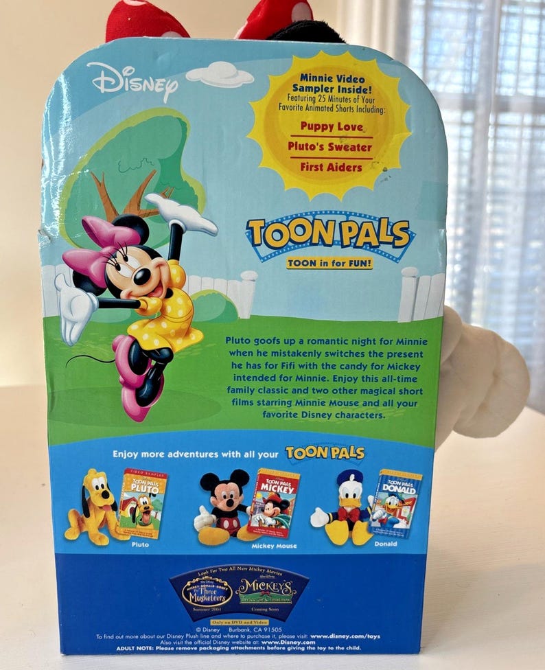 Set de peluches y accesorios de Minnie Mouse de Disney Toon Pals, NUEVO en caja. imagen 6