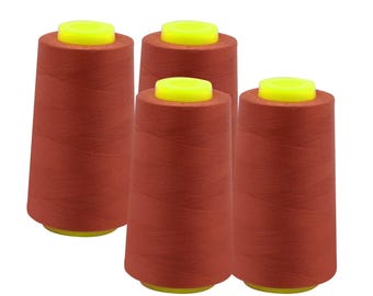 EVERLOCK Serger Thread – 4 Cones, 3000 Yards Each – 40 Weight, 2-Ply Spun Polyester – Strong, Low-Lint Overlock Thread for Serger...