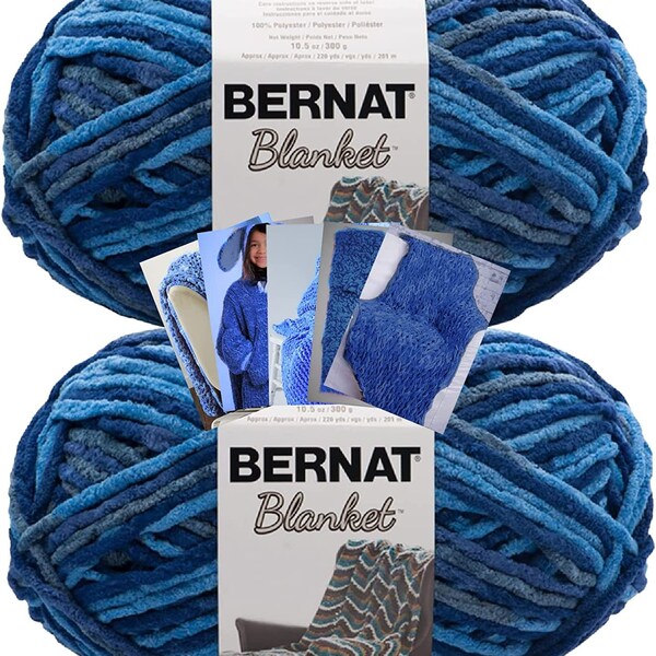 Bernat Blanket Yarn North Sea Etsy