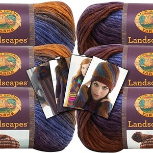 Lion Brand Yarn Landscapes 6 Pack With Pattern Cards mountain