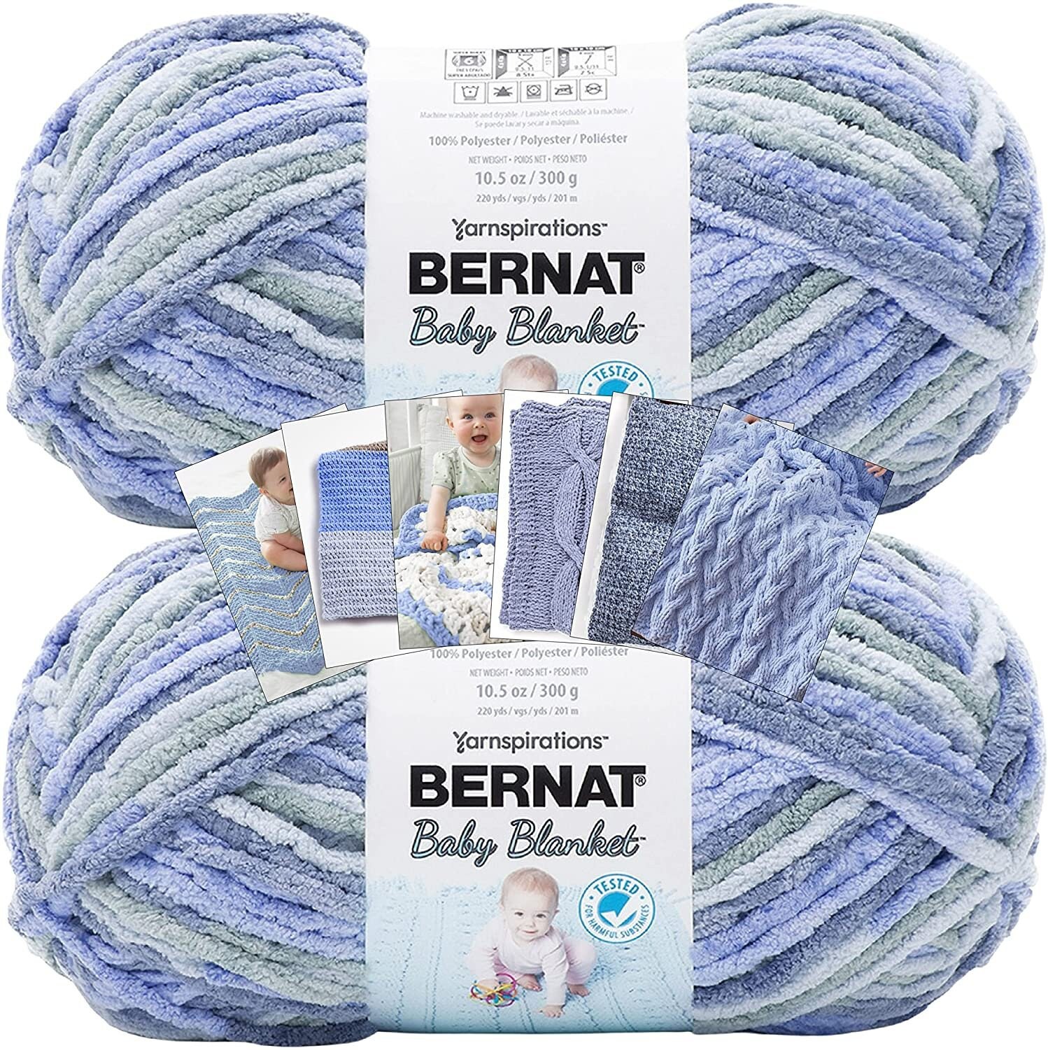 Bernat Baby Blanket Big Ball Yarn - Little Lilac Dove