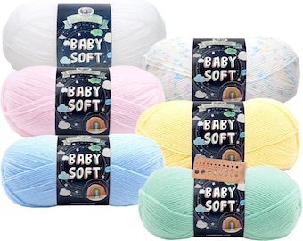 Lion Brand Yarn - Baby Soft - 6 Skein Assortment (Mix 3)