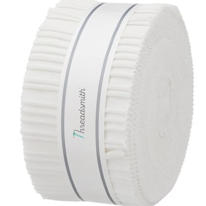 Threadsmith - Jelly Roll - 40 Strips 2.5x44 inches 100% Cotton (White)