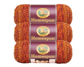 Lion Brand Homespun Yarn (3-Pack) Wild Fire 790-408