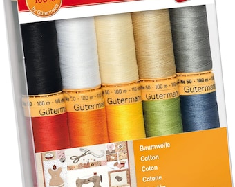 Gütermann Creativ 10 Reels of 100% Cotton, Multi-Coloured
