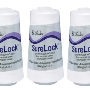 Coats & Clark - SureLock Serging Thread - 3 Pack (White)