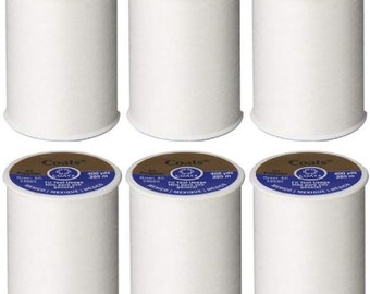 Coats & Clark Dual Duty All Purpose Thread 400 Yards White 230-1 (6-Pack)
