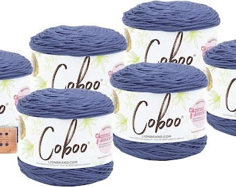 Lion Brand Yarn - Coboo - 6 Pack with Needle Gauge