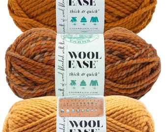 Lion Brand Yarn - Wool-Ease Thick & Quick - 3 Skein Assortment (Autumn)
