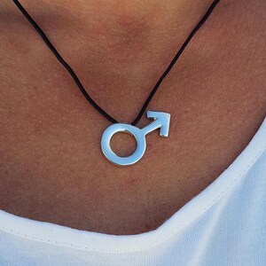 Male Symbol Pendant, Mars Symbol Necklace, Man Symbol, Solid Sterling Silver, Feminist Venus Symbol, Gender Symbol Necklace, Venus Symbol