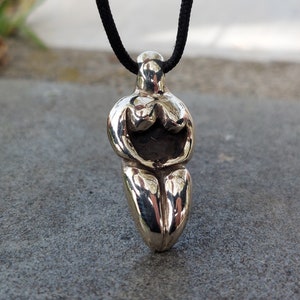 Silver Necklace for Men, Sculpture Necklace, Sterling Silver, Body Necklace, Minimalist Necklace, Statue Necklace, Charm Necklace